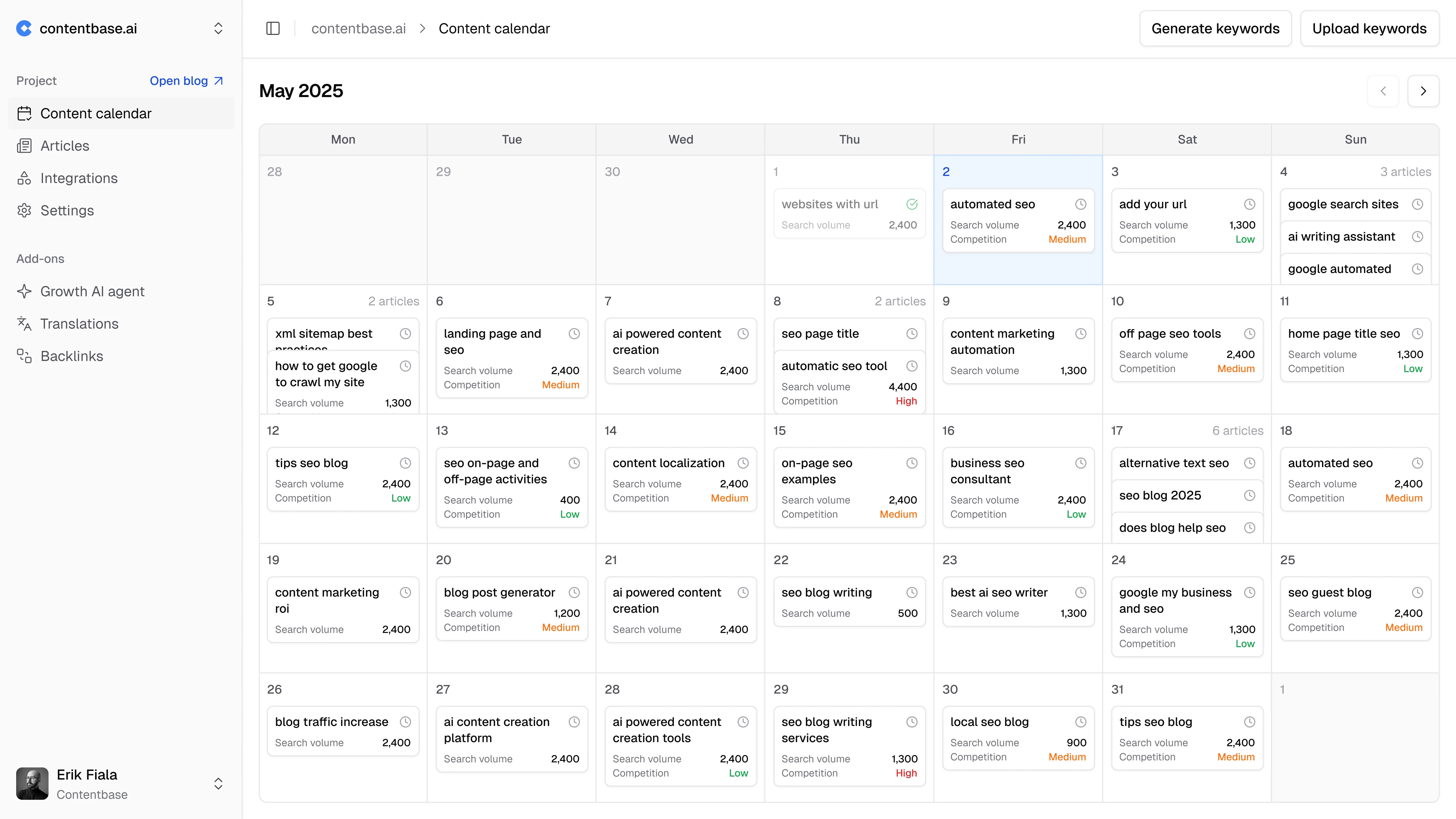 Contentbase app screenshot